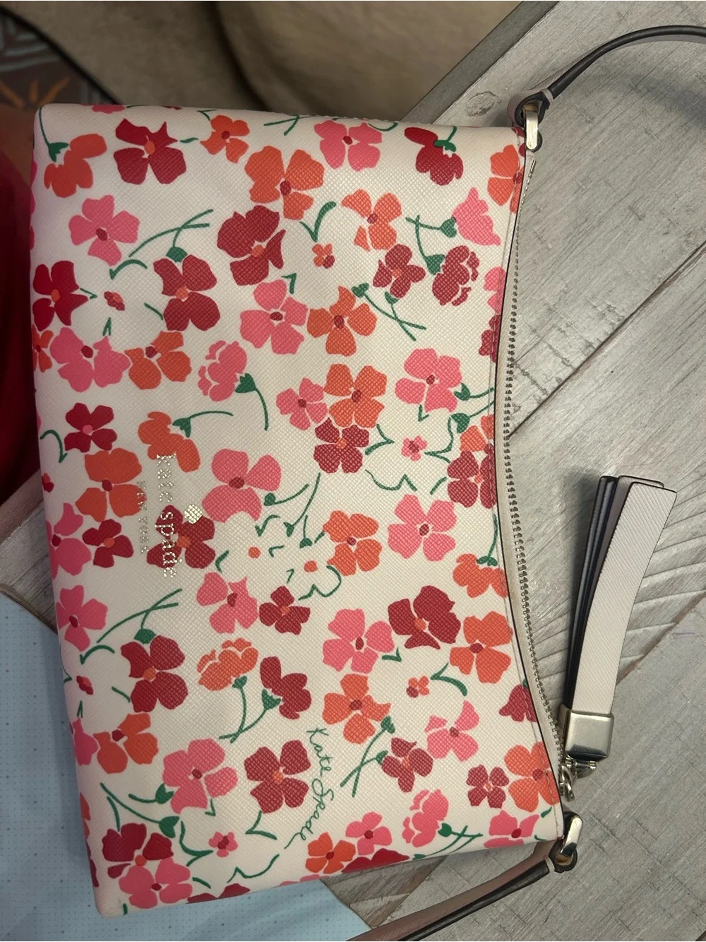 kate spade Pink & Red Floral Crossbody Bag